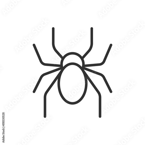 Spider, linear icon. Line with editable stroke