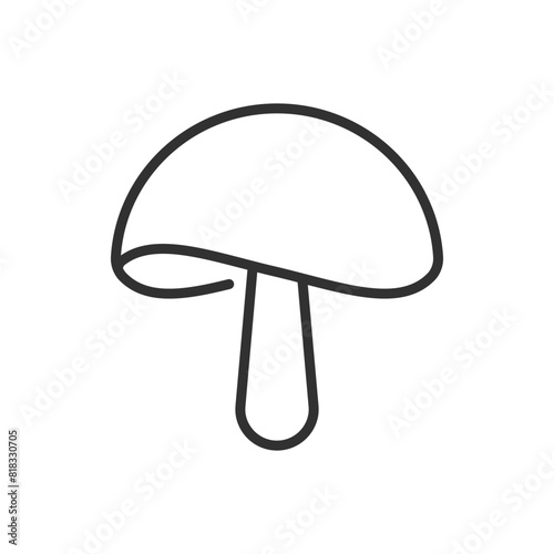 Mushroom, linear icon. Line with editable stroke