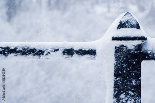 Snow Covered Fence photo
