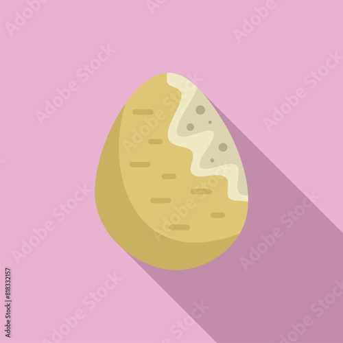 Minimalist vector graphic of a potato with shadows, perfect for foodthemed designs