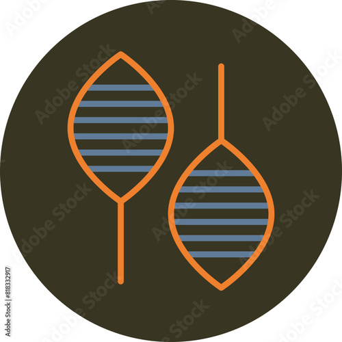 Snowshoes Line Two Color Circle Icon