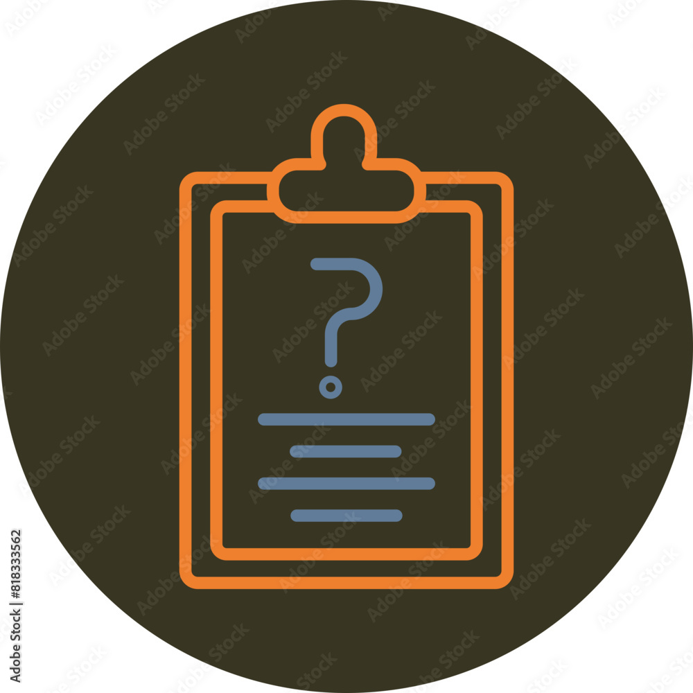 Quiz Line Two Color Circle Icon Quiz Line Two Color Circle Icon