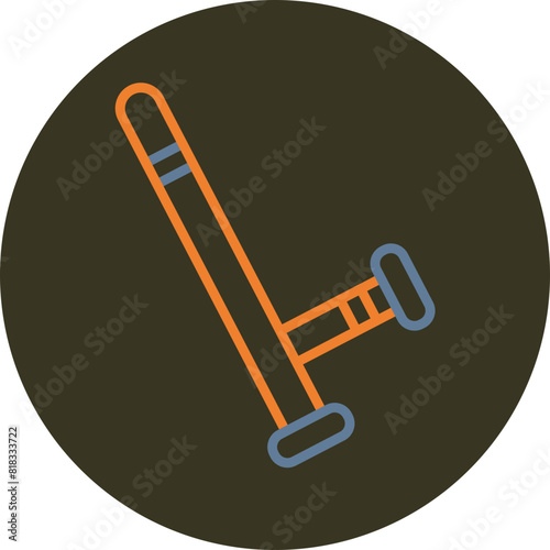 Nightstick Line Two Color Circle Icon