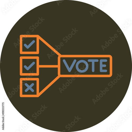 Result Line Two Color Circle Icon