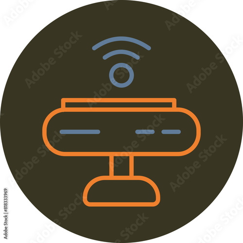Sensor Line Two Color Circle Icon