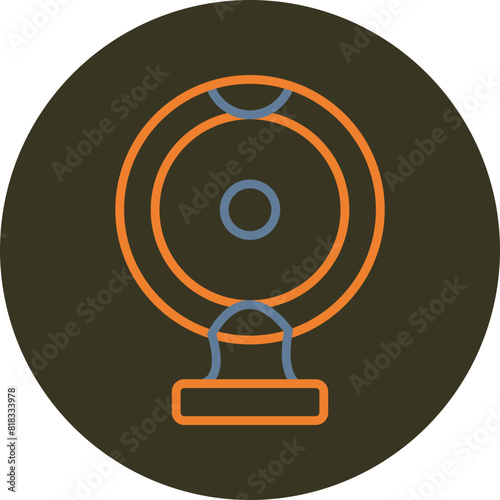Webcam Line Two Color Circle Icon