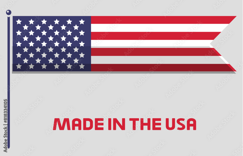 Made in the USA with an American flag Made in the USA with an American flag