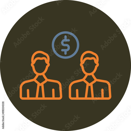 Discussion Line Two Color Circle Icon