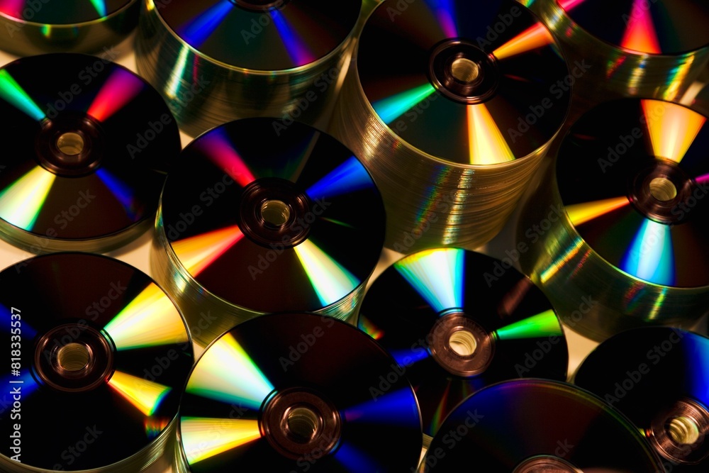 Stacks Of Compact Discs