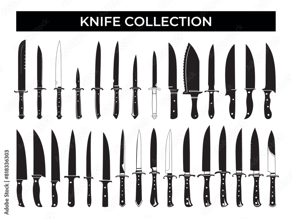 Diverse Collection of Knives Diverse Collection of Knives