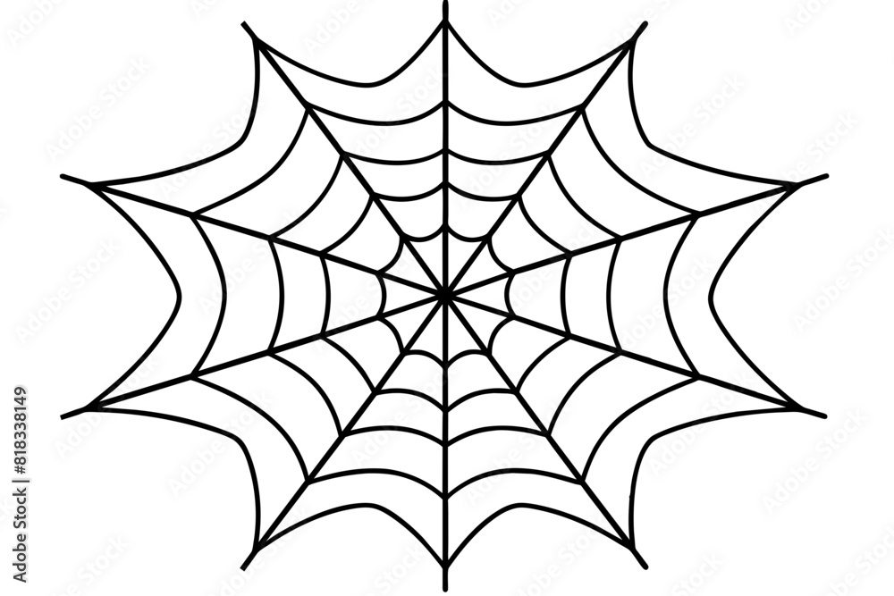 spider web vector silhouette illustration