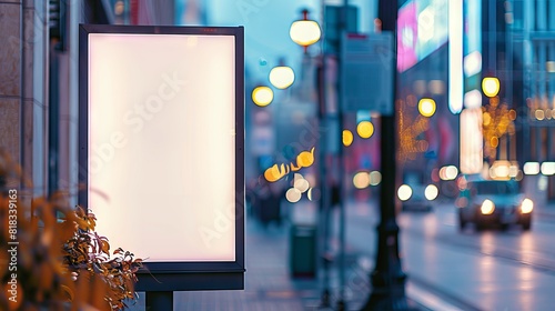 City billboard mockup design photo