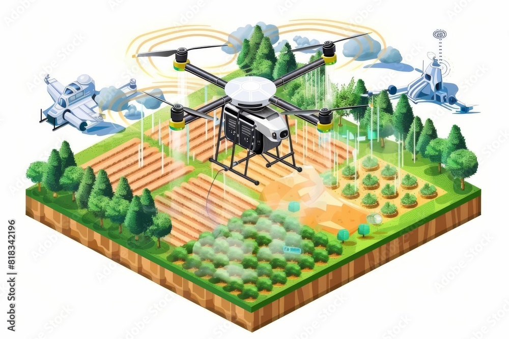 Modern farming in blooming fields utilizes drone technology to advance sustainable farm technology and eco friendly horticulture through effective crop monitoring Modern farming in blooming fields utilizes drone technology to advance sustainable farm technology and eco friendly horticulture through effective crop monitoring