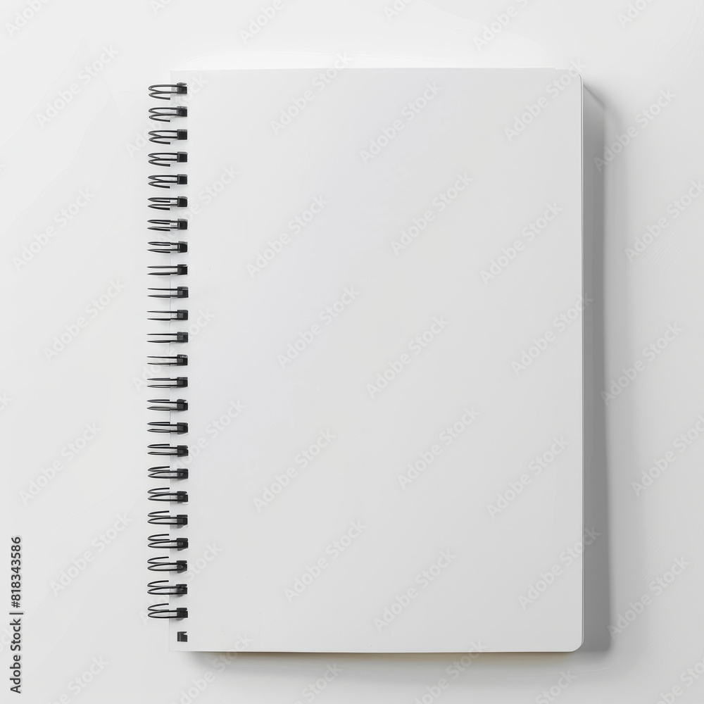 A spiral bound notebook with no writing on it A spiral bound notebook with no writing on it