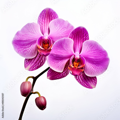 orchid flower on  white background 