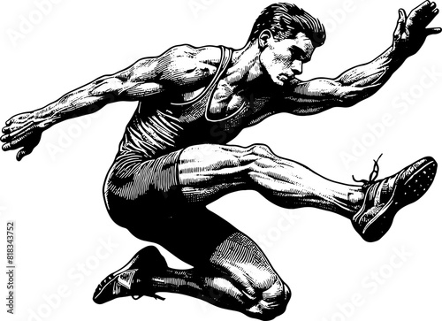 Jumping Man Athlete 