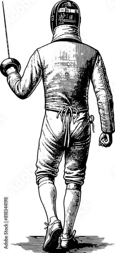Fencing Man Or Swordsman 