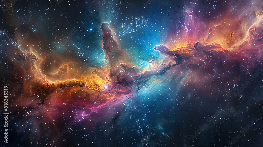 Capturing the Splendor A Landscape Photo of a Colorful Space Galaxy in Stunning Detail Capturing the Splendor A Landscape Photo of a Colorful Space Galaxy in Stunning Detail