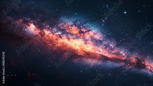 Capturing the Splendor A Landscape Photo of a Colorful Space Galaxy in Stunning Detail © Arti