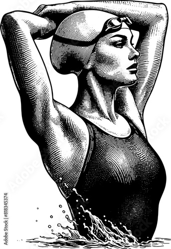 Swimmer Woman Athlete 