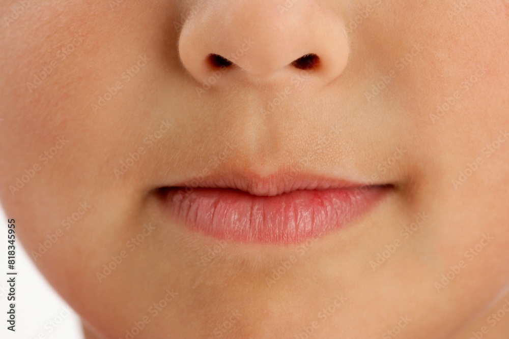 Naklejka premium Closeup Of Child's Lips