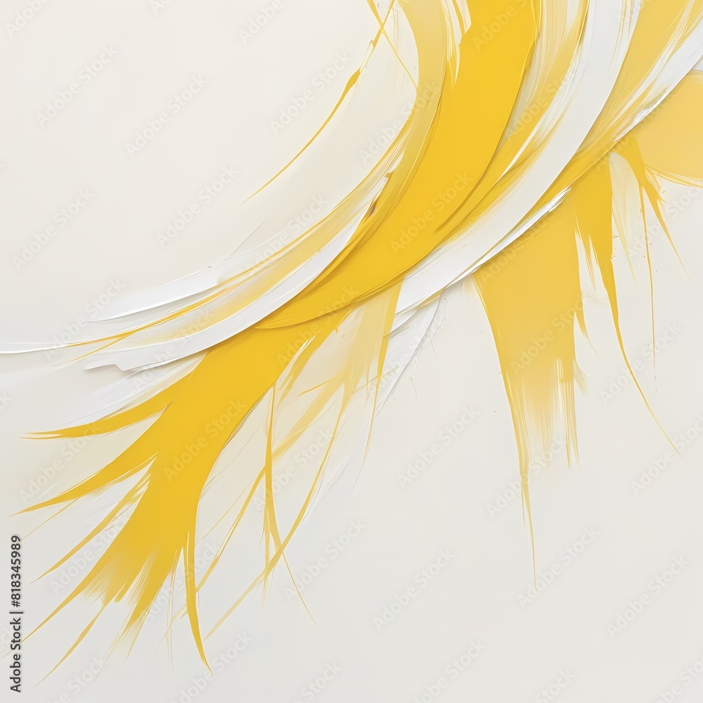 Abstract Painting with Brushstrokes and Explosions of Color yellow and white Abstract Painting with Brushstrokes and Explosions of Color yellow and white