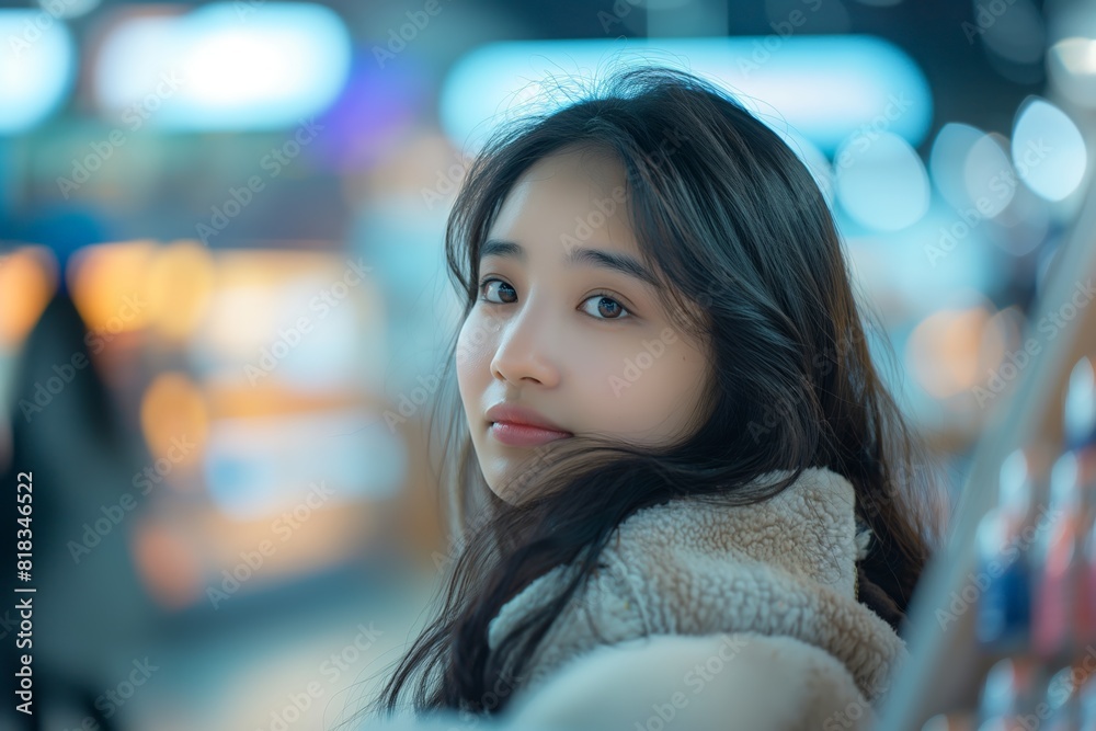 Young Woman in a Store Young Woman in a Store