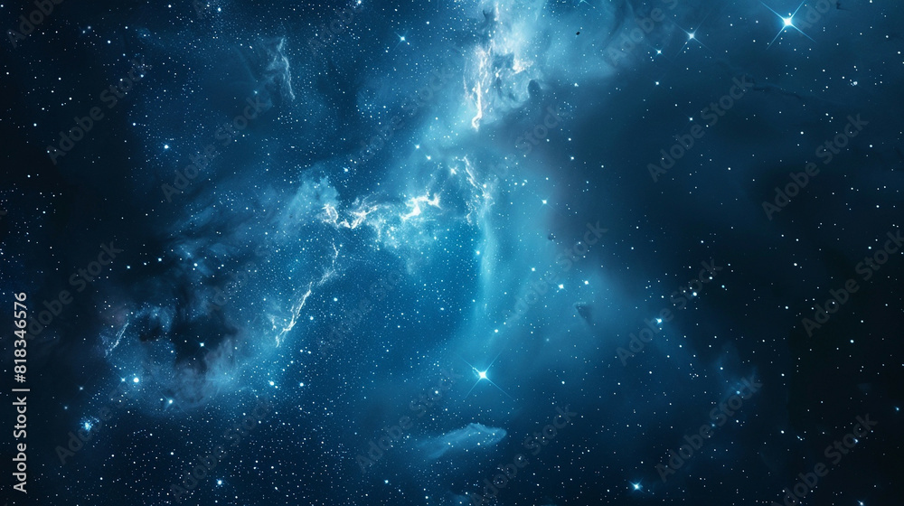 Fototapeta premium Nebula and Star Field: Exploring the Enigmatic Depths of Space Through Mesmerizing Astrophotography