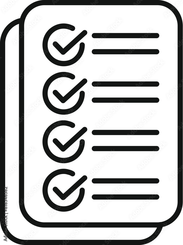 Vector illustration of a checklist with tick marks symbolizing organization and task completion Vector illustration of a checklist with tick marks symbolizing organization and task completion