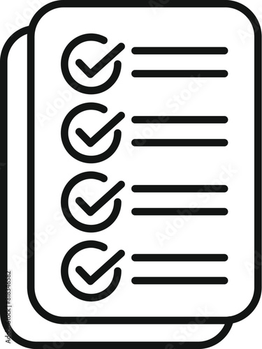 Vector illustration of a checklist with tick marks symbolizing organization and task completion