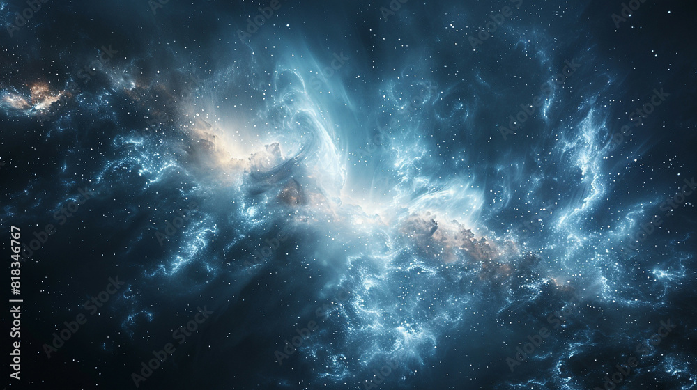 Obraz premium Nebula and Star Field: Exploring the Enigmatic Depths of Space Through Mesmerizing Astrophotography