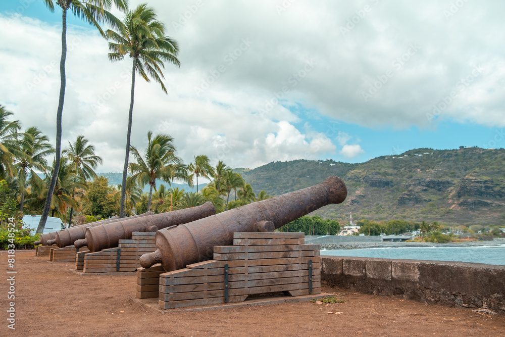 Canons in Saint-Denis, Reunion - France, Africa Canons in Saint-Denis, Reunion - France, Africa