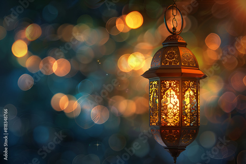 Islamic greeting Eid Mubarak cards for Muslim Holidays. Eid-Ul-Adha festival celebration. Arabic Ramadan Lantern .Decoration lamp
