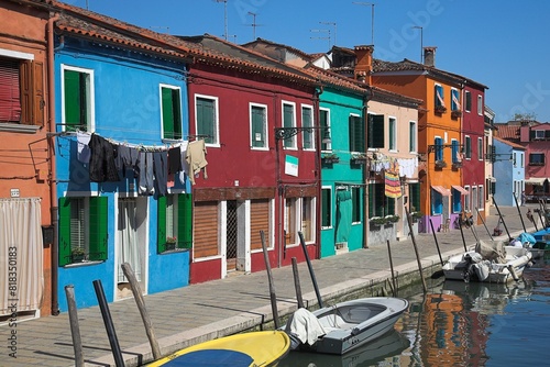 Houses In Burano, Italy © Designpics
