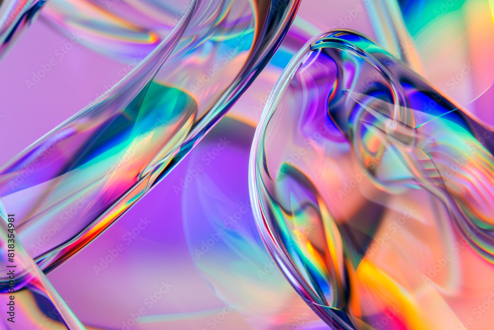 Abstract vibrant iridescent glass background Abstract vibrant iridescent glass background