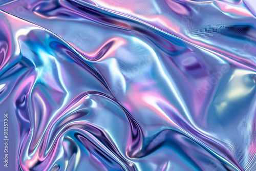 Blue And Purple Abstract Vibrant Iridescent Holographic Background