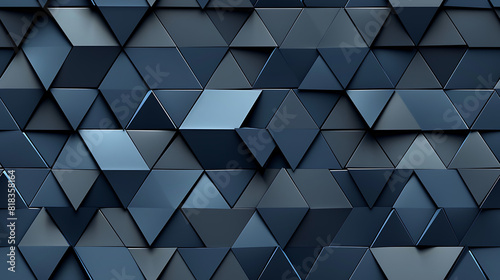 abstract blue background with triangles - Seamless tile. Endless and repeat print.