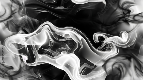 Film Noir Smoke Symphony - Seamless tile. Endless and repeat print.