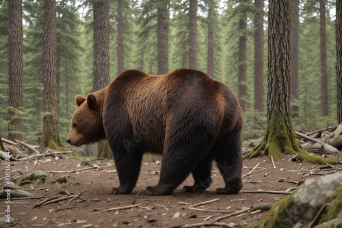 brown bear in the forest 