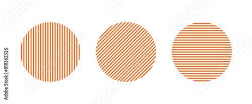 set icon circle vector lines, design element.