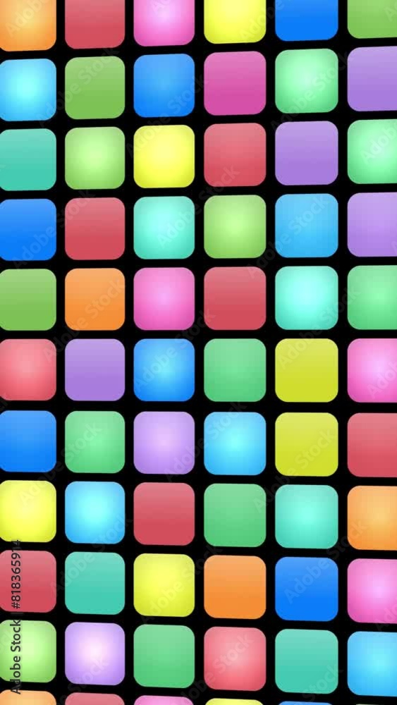 Animated retro old background with flashing colored squares Animated retro old background with flashing colored squares