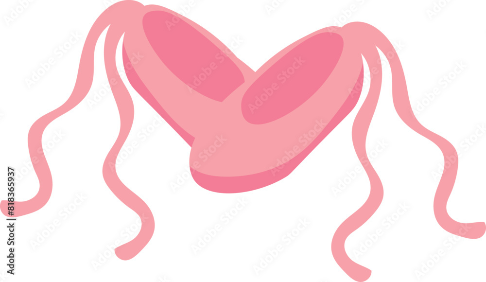 ballerina shoes frame, in pink tones, icon ballerina shoes frame, in pink tones, icon