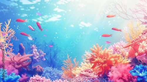 reef awareness day background concept, copy space © Otseira