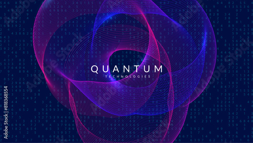 Tech Background. Science research: learning innovation. Cyber dots connect on the computing cover. Mobile visualization of analytical patterns. Digit Background.