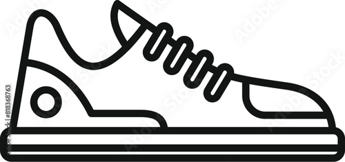 Sleek line art illustration of a fashionable sneaker, perfect for icons or minimalist designs