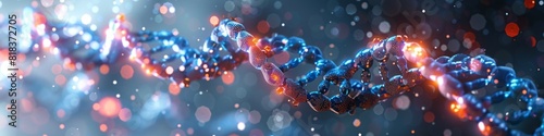A DNA helix close up illustration. 
