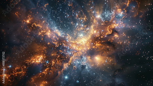 Macro Photo of a Stellar Formation Unveiling the Cosmic Splendor in Exquisite Detail