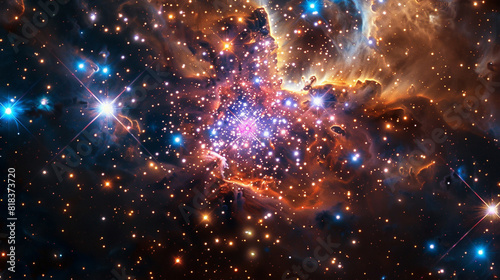 Macro Photo of a Stellar Formation Unveiling the Cosmic Splendor in Exquisite Detail