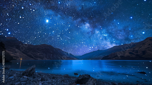 Majestic Starry Sky Long Exposure Unveiling the Celestial Majesty in Mesmerizing Detail