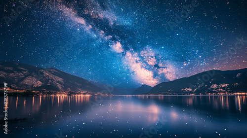 Majestic Starry Sky Long Exposure Unveiling the Celestial Majesty in Mesmerizing Detail